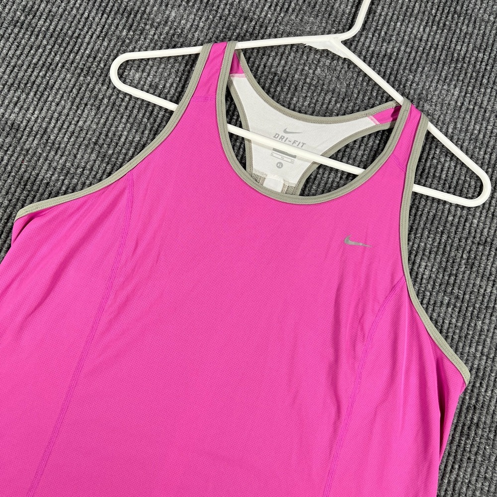 Nike Tank Top Shirt Womens XL Extra Large Pink Sleeveless Dri Fit Workout Active